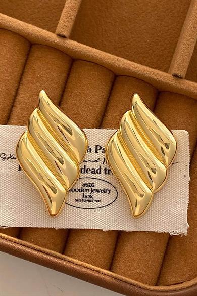 Altın Renk Çelik Küpe (Çift)