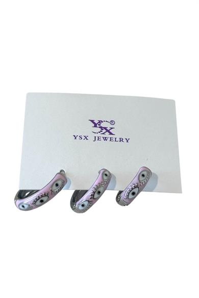 Gümüş Renk Göz Figürlü 3lü YSX Küpe Set