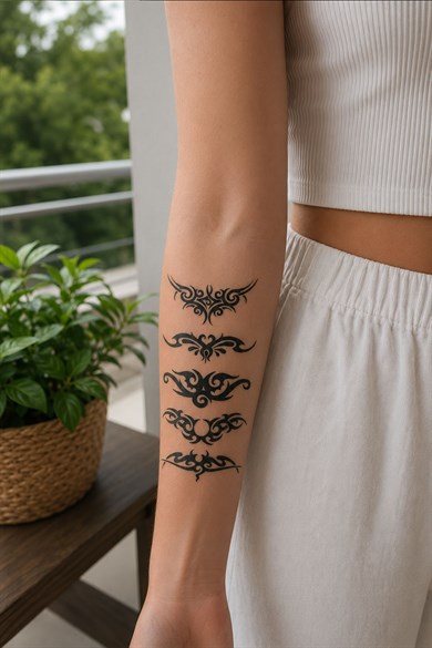 Dörtlü Tribal Mini Geçici Dövme Tattoo