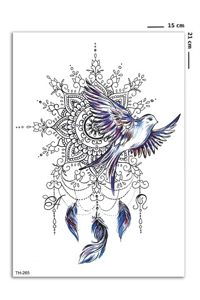 Düş Kapanı Ve Kuş Geçici Dövme Tattoo