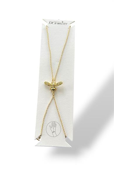 Altın Renk Arı Figürlü 14K Altın Kaplama TX Şahmeran