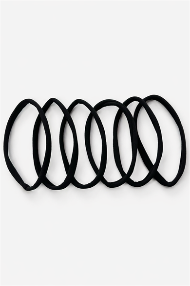 6lı Siyah Renk Saç Bandı Set