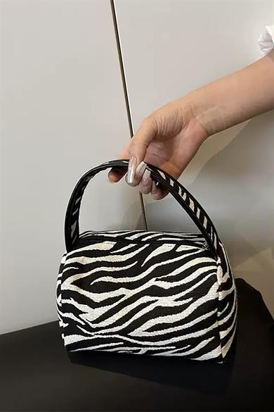 Zebra Desenli Makyaj Çantası