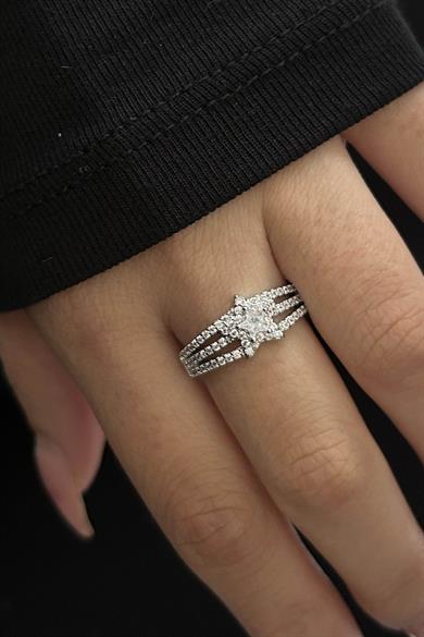 Gümüş Renk Yıldız Figürlü Ayarlanabilir Çelik Yüzük