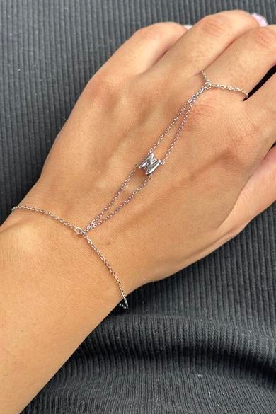 Gümüş Renk N Harf Çelik Şahmeran