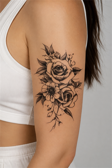 Gül Geçici Dövme Tattoo