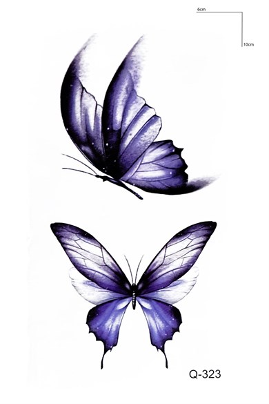 İkili Kelebek Mini Geçici Dövme Tattoo
