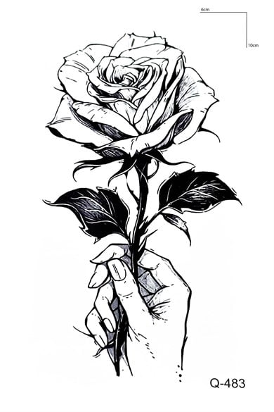 Gül Geçici Dövme Tattoo