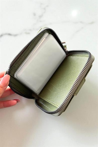 Yeşil Renk Unisex Deri Cüzdan