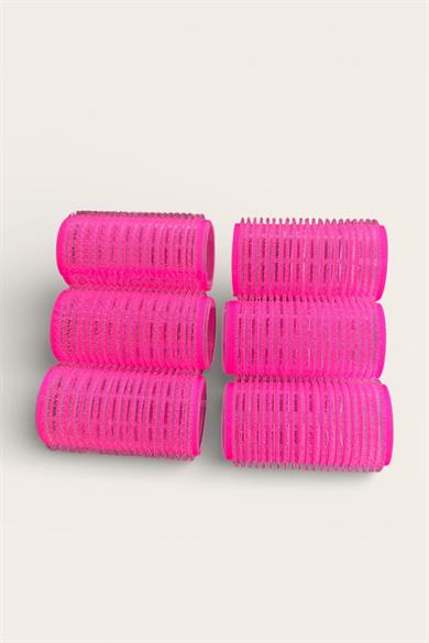 Pembe Renk 6lı Küçük Boy Bigudi Set