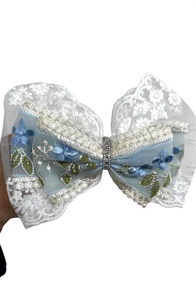 Beyaz Renk Kurdele Figürlü Otomat Toka