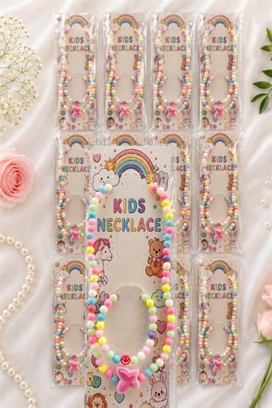 12li Karışık Figürlü Çocuk Kolye/Bileklik Set