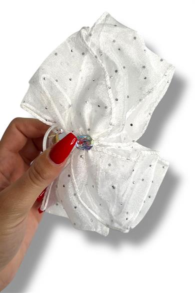 Beyaz Renk Kurdele Figürlü Mandal Toka