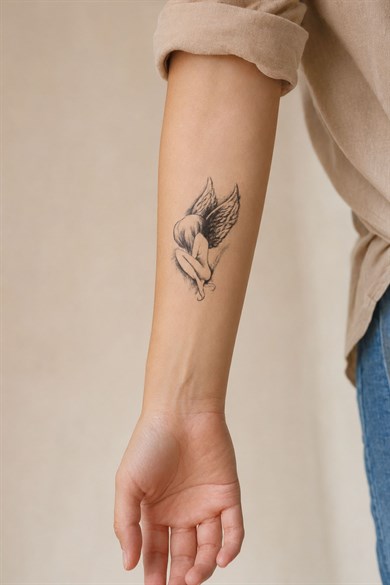 Kanatlı Melek Mini Geçici Dövme Tattoo