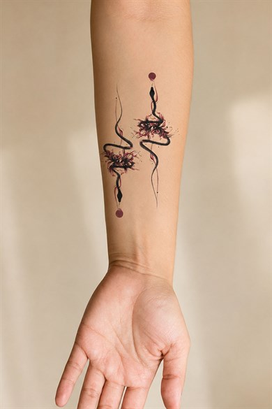 Yılan Geçici Dövme Tattoo
