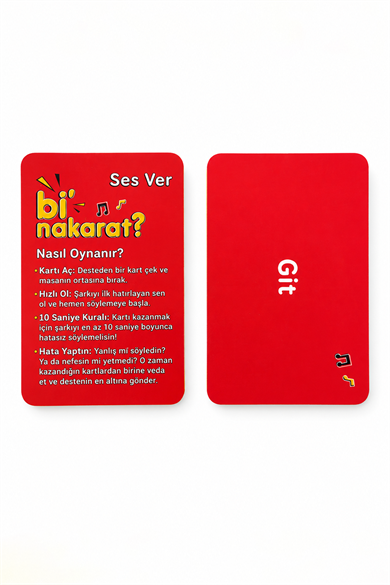 Bi Nakarat Oyunu Eğlence Parti Sevgili- Çift Oyunları Kart Oyunu