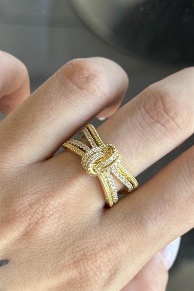 Altın Renk  Ayarlanabilir Çelik Yüzük