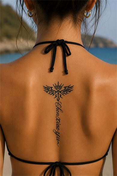 Taç Sonradan Kararan Yarı Kalıcı Geçici Dövme Tattoo
