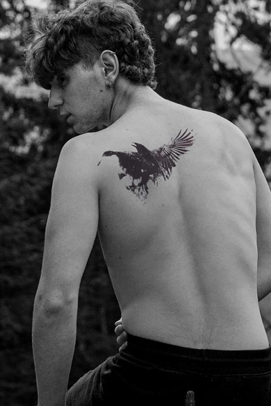Karga Büyük Geçici Dövme Tattoo