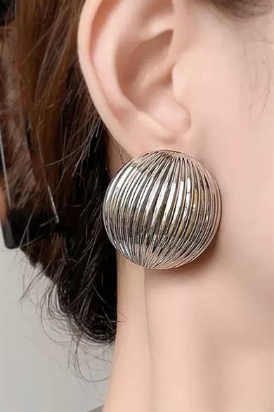 Gümüş Renk Metal Küpe (Çift)