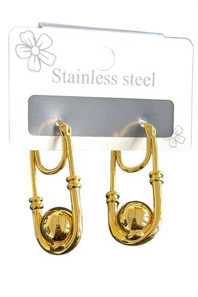 Altın Renk Çelik Küpe (Çift)