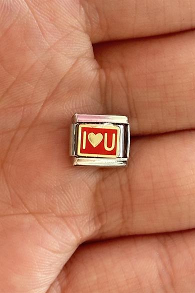 Gümüş Renk Kalp Figürlü Çelik Nomination Charm (Tek)