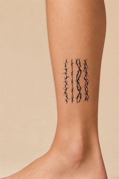 Tribal Dikenli Tel Geçici Mini Dövme Tattoo