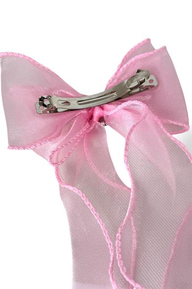 Pembe Renk Taş Detaylı Kurdele Figürlü Otomat Toka