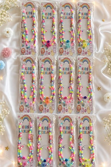 12li Karışık Figürlü Çocuk Kolye/Bileklik Set