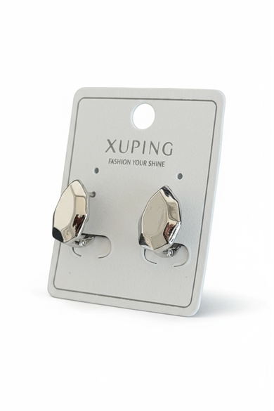Gümüş Renk Damla Detaylı Xuping Küpe (Çift)