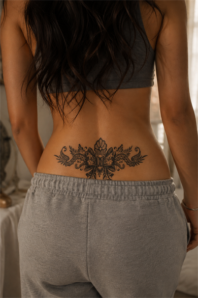 Kurdele Figürlü Sonradan Kararan Yarı Kalıcı Geçici Dövme Tattoo