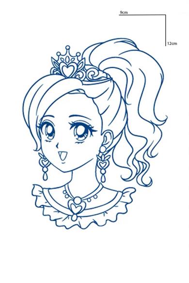 Kız Figürlü 12 Saat Sonra Kararan Geçici Dövme Tattoo