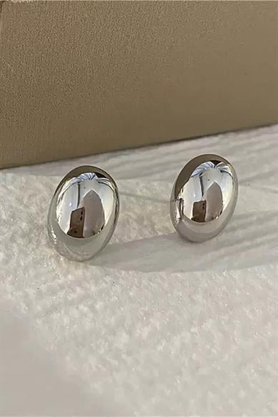 Gümüş Renk Çelik Küpe (Çift)