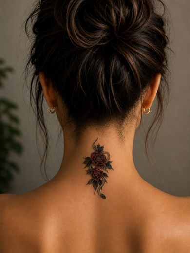 Çiçek Dövme Mini Geçici Dövme Tattoo