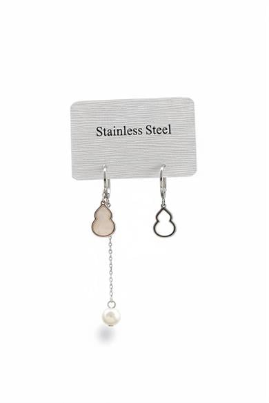 Gümüş Renk Çelik Küpe (Çift)