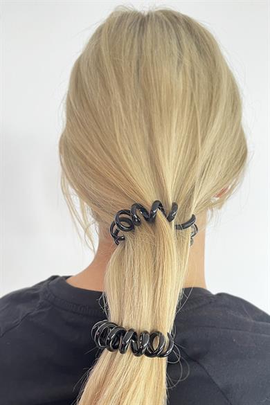 2li Siyah Renk Kalın Helezon Toka