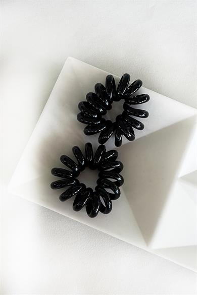 2li Siyah Renk Kalın Helezon Toka