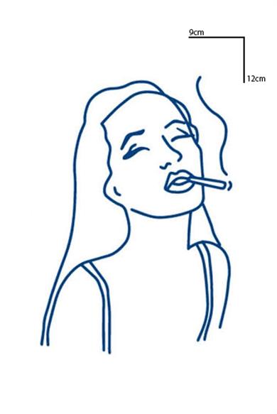 Kız Figürlü 12 Saat Sonra Kararan Geçici Dövme Tattoo