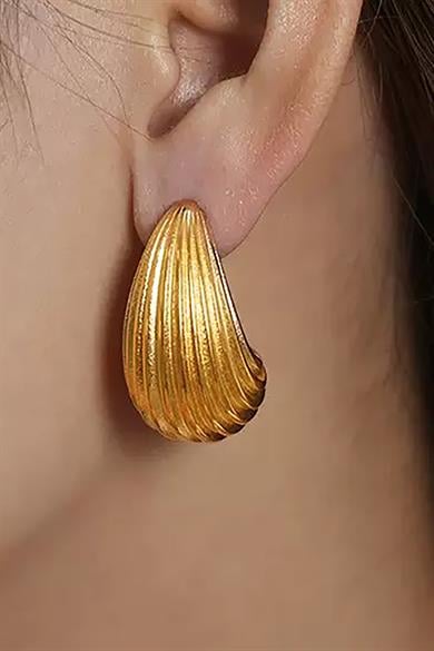 Altın Renk Çelik Küpe (Çift)