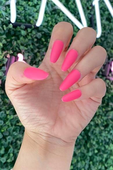 Pembe Renk 12li Takma Takma Tırnak 