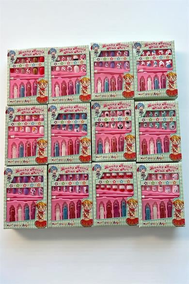 12li Karışık Figürlü Çocuk Tırnak Set