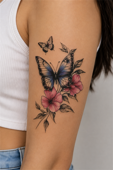 Kelebekler Geçici Dövme Tattoo