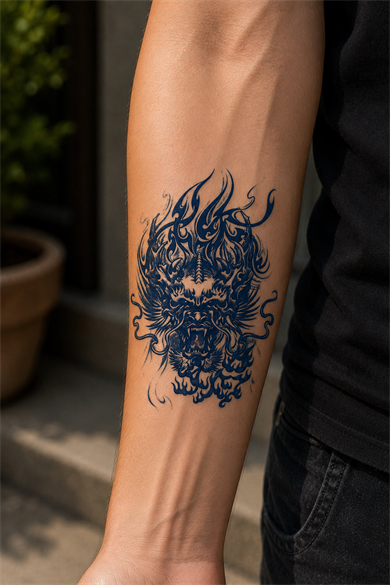 Canavar Sonradan Kararan Yarı Kalıcı Geçici Dövme Tattoo