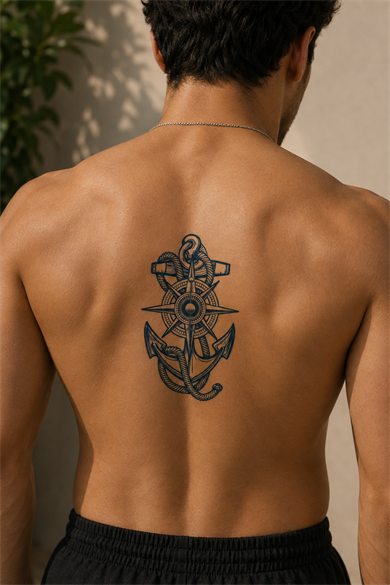 Çapa Sonradan Kararan Yarı Kalıcı Geçici Dövme Tattoo