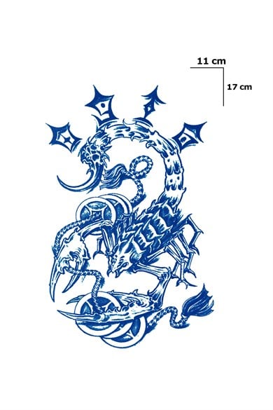 Akrep Sonradan Kararan Yarı Kalıcı Geçici Dövme Tattoo