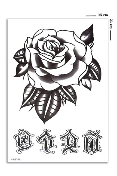 Gül Geçici Dövme Tattoo
