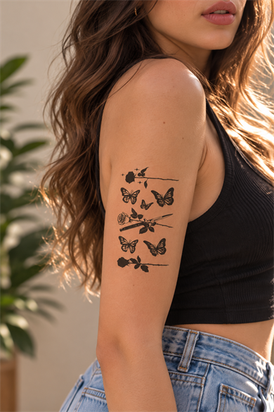 Bıçak Dövme Geçici Tattoo