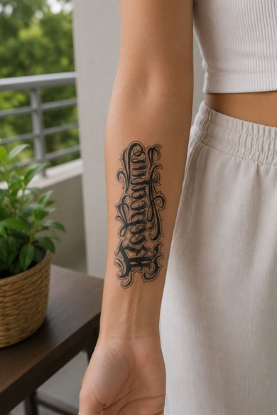 Yazılı Mini Geçici Dövme Tattoo