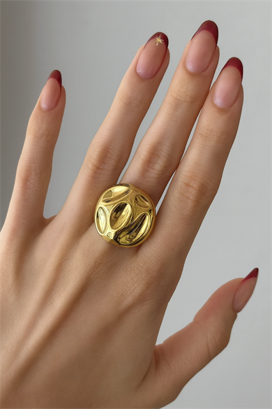 Altın Renk  Ayarlanabilir Çelik Yüzük