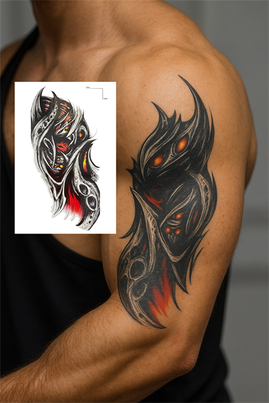 Geçici Tribal Figürlü Dövme Tattoo
